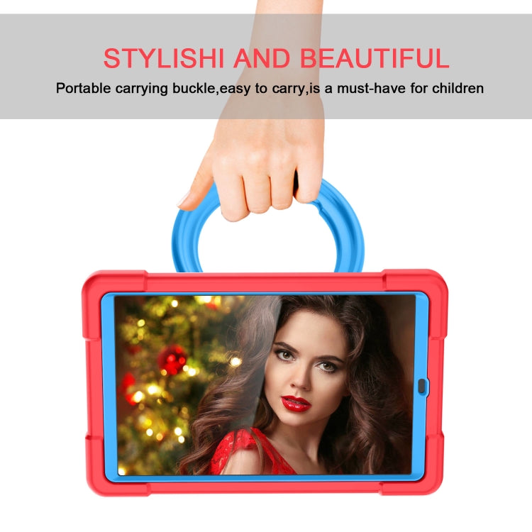 For Galaxy Tab A 10.1 (2019) EVA + PC Flat Protective Shell with 360 Degree Rotating Bracket(Red+Blue) - Tab A 10.1 (2019) T510 / T515 by buy2fix | Online Shopping UK | buy2fix