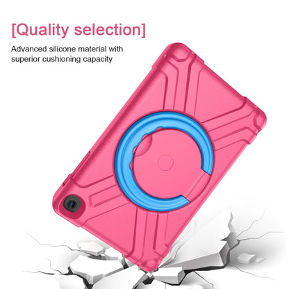 For Galaxy Tab A 10.1 (2019) EVA + PC Flat Protective Shell with 360 Degree Rotating Bracket(Rose Red+Blue) - Tab A 10.1 (2019) T510 / T515 by buy2fix | Online Shopping UK | buy2fix