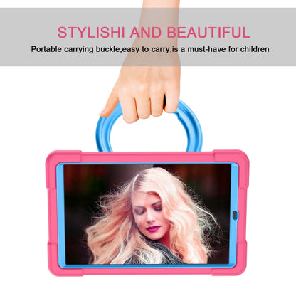 For Galaxy Tab A 10.1 (2019) EVA + PC Flat Protective Shell with 360 Degree Rotating Bracket(Rose Red+Blue) - Tab A 10.1 (2019) T510 / T515 by buy2fix | Online Shopping UK | buy2fix