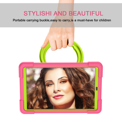 For Galaxy Tab A 10.1 (2019) EVA + PC Flat Protective Shell with 360 Degree Rotating Bracket(Rose Red+Grass Green) - Tab A 10.1 (2019) T510 / T515 by buy2fix | Online Shopping UK | buy2fix