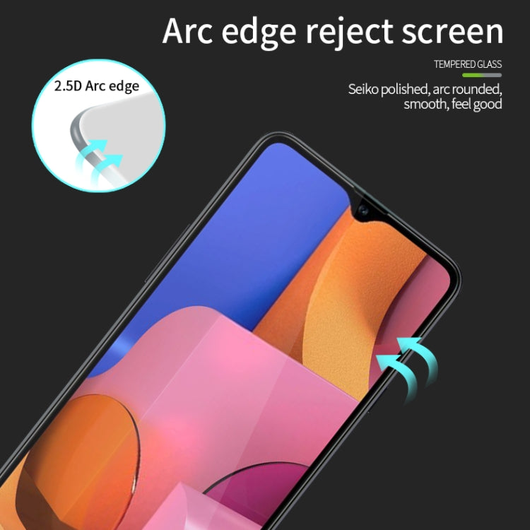 For Galaxy A20S MOFI 9H 2.5D Full Screen Tempered Glass Film(Black) - Galaxy Tempered Glass by MOFI | Online Shopping UK | buy2fix