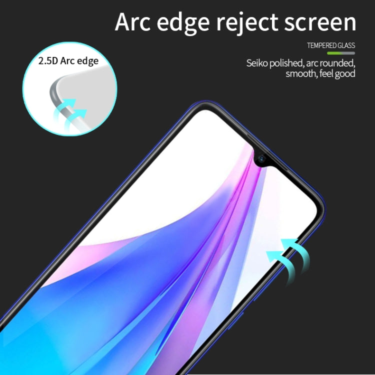 For Xiaomi Redmi Note 8T MOFI 9H 2.5D Full Screen Tempered Glass Film(Black) -  by MOFI | Online Shopping UK | buy2fix