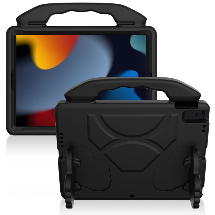 For iPad 10.2 EVA Flat Anti Falling Protective Shell with Thumb Bracket(Black) - iPad 10.2 Cases by buy2fix | Online Shopping UK | buy2fix
