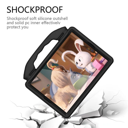 For iPad 10.2 EVA Flat Anti Falling Protective Shell with Thumb Bracket(Black) - iPad 10.2 Cases by buy2fix | Online Shopping UK | buy2fix