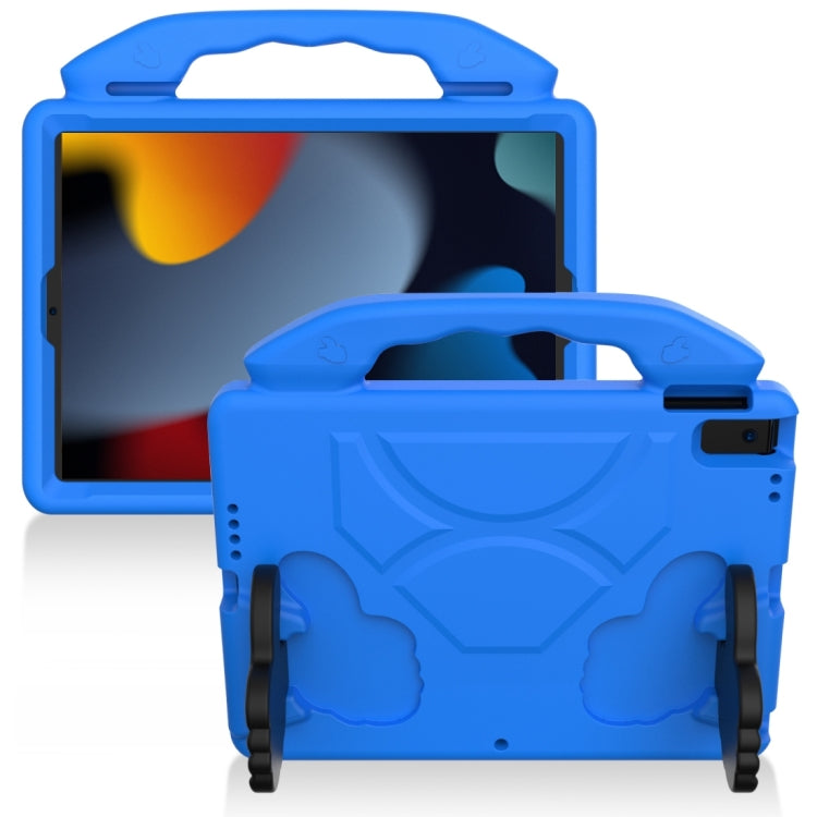 For iPad 10.2 EVA Flat Anti Falling Protective Shell with Thumb Bracket(Blue) - iPad 10.2 Cases by buy2fix | Online Shopping UK | buy2fix
