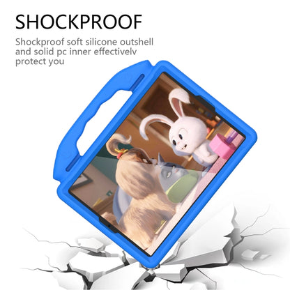 For iPad 10.2 EVA Flat Anti Falling Protective Shell with Thumb Bracket(Blue) - iPad 10.2 Cases by buy2fix | Online Shopping UK | buy2fix