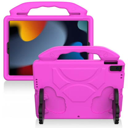 For iPad 10.2 EVA Flat Anti Falling Protective Shell with Thumb Bracket(Rose Pink) - iPad 10.2 Cases by buy2fix | Online Shopping UK | buy2fix