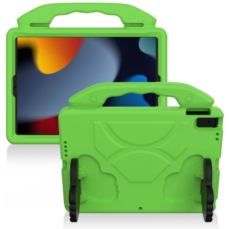 For iPad 10.2 EVA Flat Anti Falling Protective Shell with Thumb Bracket(Green) - iPad 10.2 Cases by buy2fix | Online Shopping UK | buy2fix