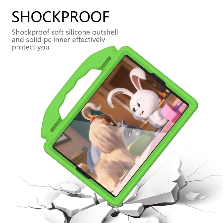 For iPad 10.2 EVA Flat Anti Falling Protective Shell with Thumb Bracket(Green) - iPad 10.2 Cases by buy2fix | Online Shopping UK | buy2fix
