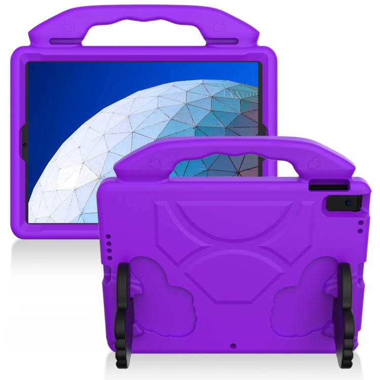 For iPad Air3 10.5  inch EVA Flat Anti Falling Protective Shell with Thumb Bracket(Purple) - iPad Air (2019) Cases by buy2fix | Online Shopping UK | buy2fix
