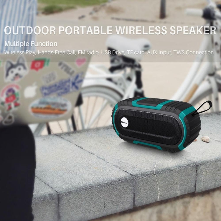 New Rixing NR5016 Wireless Portable Bluetooth Speaker Stereo Sound 10W System Music Subwoofer Column, Support TF Card, FM(Black) - Desktop Speaker by NewRixing | Online Shopping UK | buy2fix