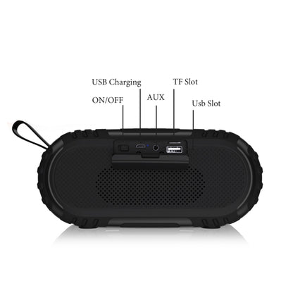 New Rixing NR5016 Wireless Portable Bluetooth Speaker Stereo Sound 10W System Music Subwoofer Column, Support TF Card, FM(Blue) - Desktop Speaker by NewRixing | Online Shopping UK | buy2fix