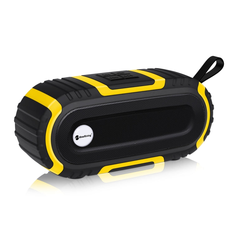 New Rixing NR5016 Wireless Portable Bluetooth Speaker Stereo Sound 10W System Music Subwoofer Column, Support TF Card, FM(Yellow) - Desktop Speaker by NewRixing | Online Shopping UK | buy2fix