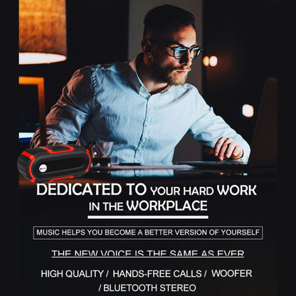 New Rixing NR5016 Wireless Portable Bluetooth Speaker Stereo Sound 10W System Music Subwoofer Column, Support TF Card, FM(Yellow) - Desktop Speaker by NewRixing | Online Shopping UK | buy2fix