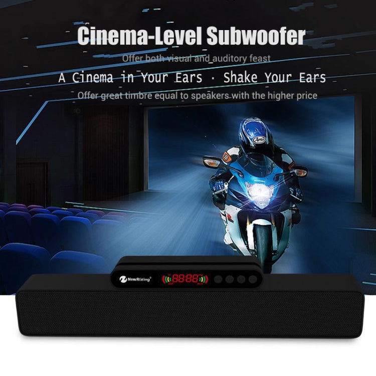 Newrixing NR-5017 LED Bluetooth Portable Speaker TWS Connection Loudspeaker Sound System 10W Stereo Surround Speaker(Black) - Desktop Speaker by NewRixing | Online Shopping UK | buy2fix