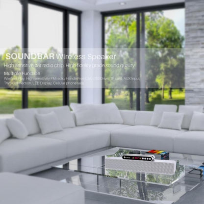 Newrixing NR-5017 LED Bluetooth Portable Speaker TWS Connection Loudspeaker Sound System 10W Stereo Surround Speaker(Rose Gold) - Desktop Speaker by NewRixing | Online Shopping UK | buy2fix