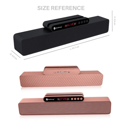Newrixing NR-5017 LED Bluetooth Portable Speaker TWS Connection Loudspeaker Sound System 10W Stereo Surround Speaker(Rose Gold) - Desktop Speaker by NewRixing | Online Shopping UK | buy2fix