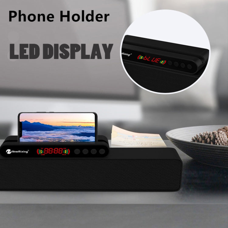 Newrixing NR-5017 LED Bluetooth Portable Speaker TWS Connection Loudspeaker Sound System 10W Stereo Surround Speaker(Rose Gold) - Desktop Speaker by NewRixing | Online Shopping UK | buy2fix