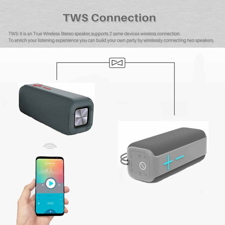 P15 10W Portable Bluetooth Speaker Outdoor Loudspeaker Sound System Stereo, Support TF&FM(Black) - Waterproof Speaker by buy2fix | Online Shopping UK | buy2fix