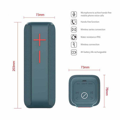 P15 10W Portable Bluetooth Speaker Outdoor Loudspeaker Sound System Stereo, Support TF&FM(Black) - Waterproof Speaker by buy2fix | Online Shopping UK | buy2fix