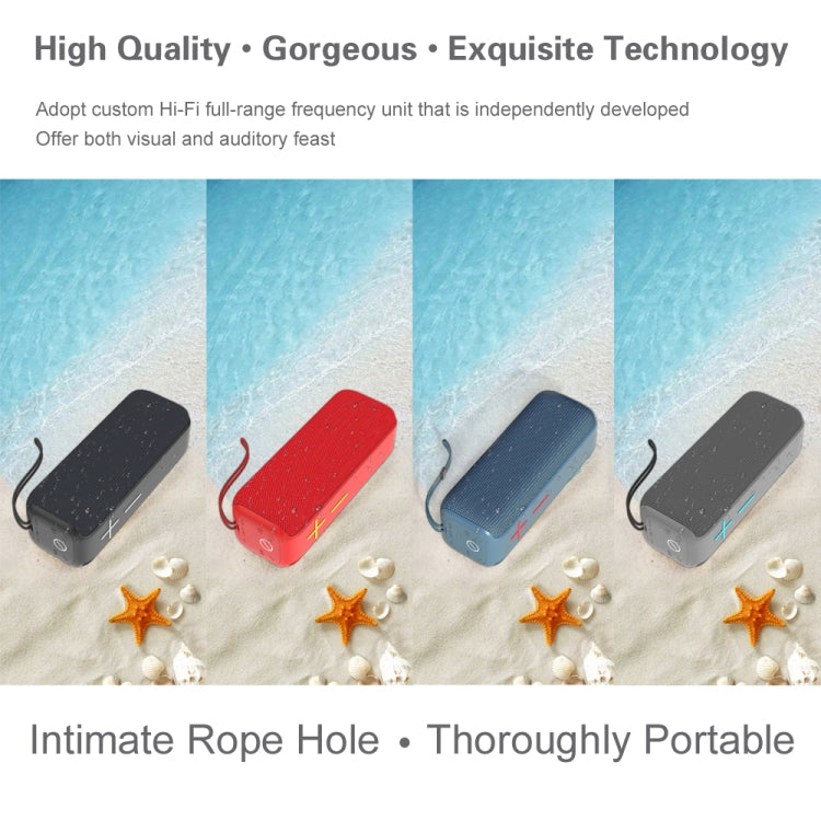 P15 10W Portable Bluetooth Speaker Outdoor Loudspeaker Sound System Stereo, Support TF&FM(Black) - Waterproof Speaker by buy2fix | Online Shopping UK | buy2fix