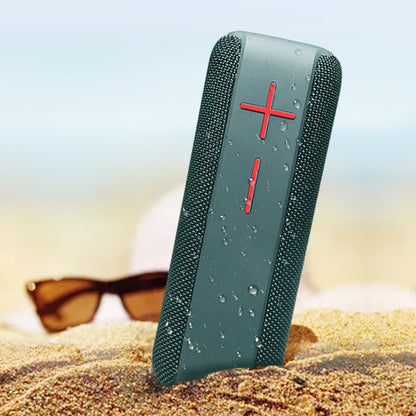 P15 10W Portable Bluetooth Speaker Outdoor Loudspeaker Sound System Stereo, Support TF&FM(Dark Green) - Waterproof Speaker by buy2fix | Online Shopping UK | buy2fix