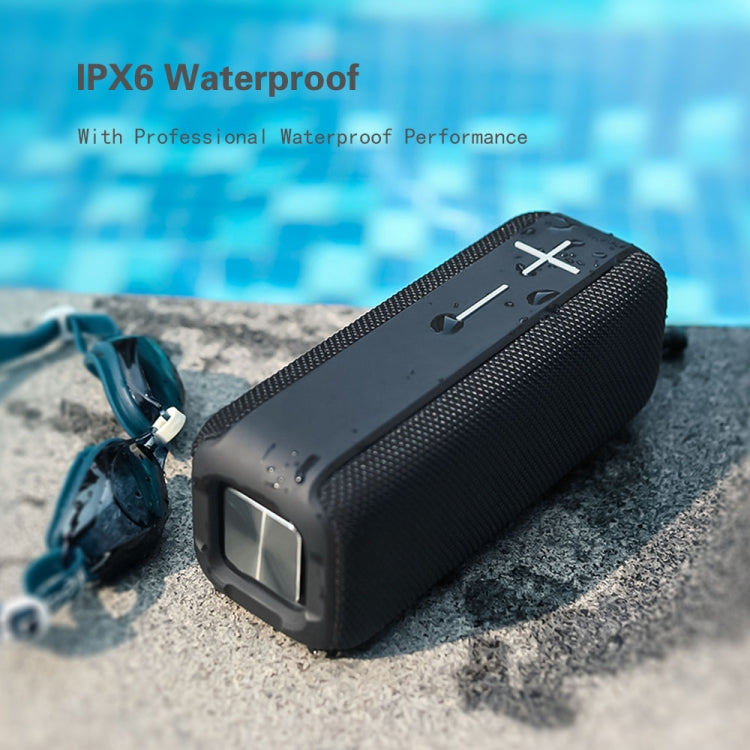 P15 10W Portable Bluetooth Speaker Outdoor Loudspeaker Sound System Stereo, Support TF&FM(Gray) - Waterproof Speaker by buy2fix | Online Shopping UK | buy2fix
