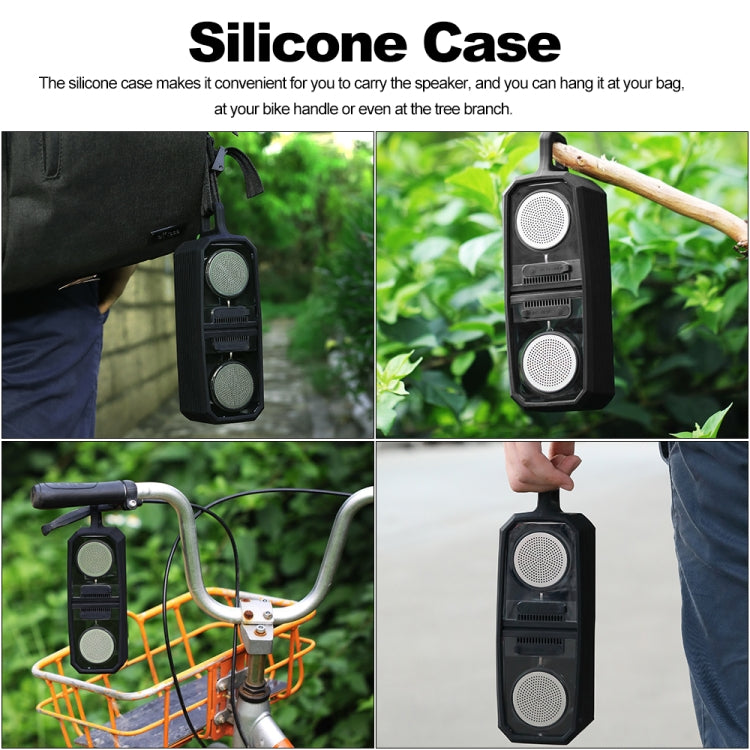 BT628 10W Portable TWS Transparent Bluetooth Speakers With Magnetic Connectable Base Outdoor Stereo Bass Subwoofer(Black) - Desktop Speaker by buy2fix | Online Shopping UK | buy2fix