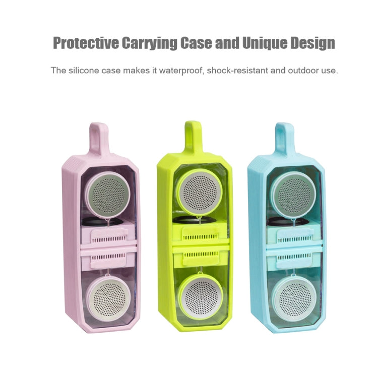 BT628 10W Portable TWS Transparent Bluetooth Speakers With Magnetic Connectable Base Outdoor Stereo Bass Subwoofer(Black) - Desktop Speaker by buy2fix | Online Shopping UK | buy2fix