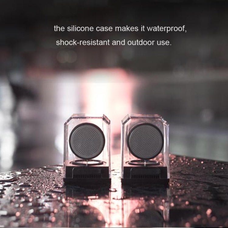 BT628 10W Portable TWS Transparent Bluetooth Speakers With Magnetic Connectable Base Outdoor Stereo Bass Subwoofer(Black) - Desktop Speaker by buy2fix | Online Shopping UK | buy2fix