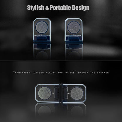 BT628 10W Portable TWS Transparent Bluetooth Speakers With Magnetic Connectable Base Outdoor Stereo Bass Subwoofer(Green) - Desktop Speaker by buy2fix | Online Shopping UK | buy2fix