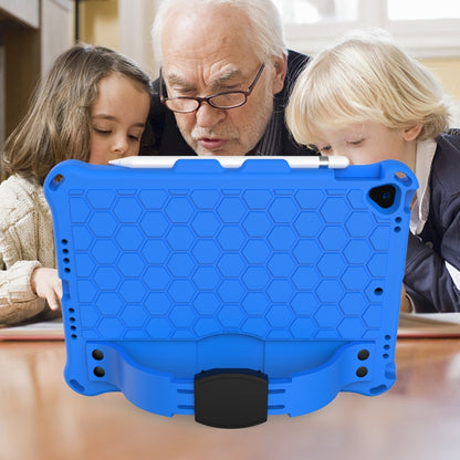 For iPad 10.2 Honeycomb Design EVA + PC Four Corner Shockproof Protective Case with Straps(Blue+Black) - iPad 10.2 Cases by buy2fix | Online Shopping UK | buy2fix