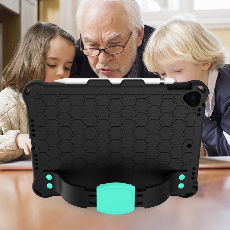 For iPad 10.2 Honeycomb Design EVA + PC Four Corner Shockproof Protective Case with Straps (Mint Green) - iPad 10.2 Cases by buy2fix | Online Shopping UK | buy2fix