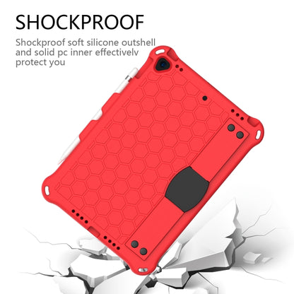For    iPad Pro 10.5 Honeycomb Design EVA + PC Four Corner Anti Falling Flat Protective Shell With Straps(Red+Black) - iPad Pro 10.5 inch Cases by buy2fix | Online Shopping UK | buy2fix