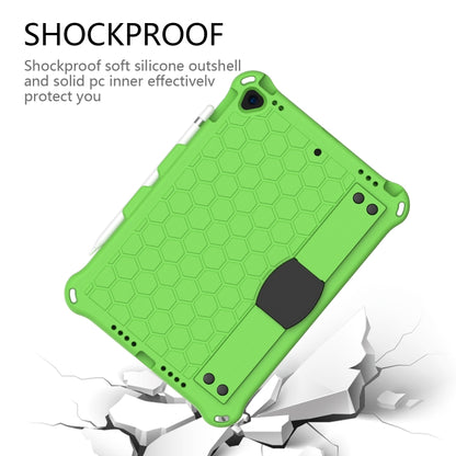 For    iPad Pro 10.5 Honeycomb Design EVA + PC Four Corner Anti Falling Flat Protective Shell With Straps(Green+Black) - iPad Pro 10.5 inch Cases by buy2fix | Online Shopping UK | buy2fix