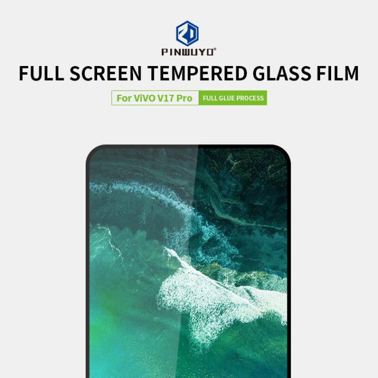 For vivo V17 Pro PINWUYO 9H 2.5D Full Screen Tempered Glass Film(Black) - vivo Tempered Glass by PINWUYO | Online Shopping UK | buy2fix