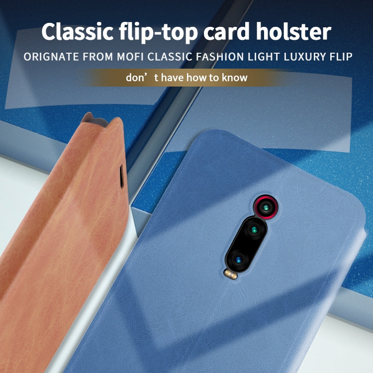 For Xiaomi Mi 9T/9T Pro/Redmi K20 MOFI Crazy Horse Texture Horizontal Flip Protective Leather Case(Brown) - Xiaomi Cases by MOFI | Online Shopping UK | buy2fix