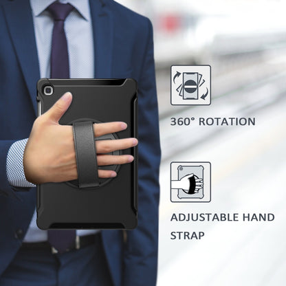 For Galaxy Tab S6 10.5 T860/T865/T867 2019 360 Degree Rotation PC + Silicone Protective Case with Holder & Hand-strap(Rose Red) - Tab S6 10.5 T860 / T865 by buy2fix | Online Shopping UK | buy2fix