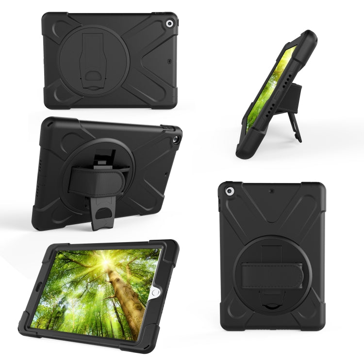 For iPad Pro10.5 / Air 10.5 2019 360 Degree Rotation PC + Silicone Protective Case with Holder & Hand-strap(Dark Blue) - iPad Air (2019) Cases by buy2fix | Online Shopping UK | buy2fix