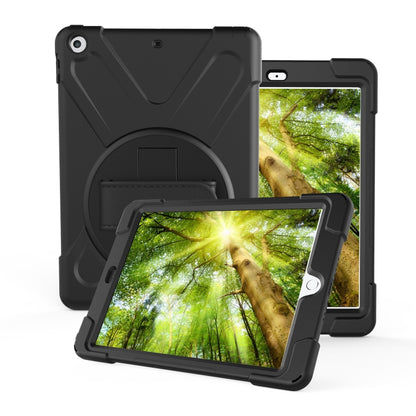 For iPad Pro10.5 / Air 10.5 2019 360 Degree Rotation PC + Silicone Protective Case with Holder & Hand-strap(Dark Blue) - iPad Air (2019) Cases by buy2fix | Online Shopping UK | buy2fix