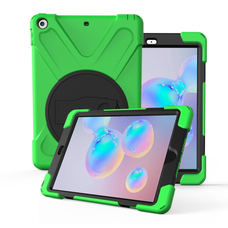 For Galaxy Tab S6 10.5 T860/T865/T867 2019  360 Degree Rotation PC + Silicone Protective Case with Holder & Hand-strap(Light Green) - Tab S6 10.5 T860 / T865 by buy2fix | Online Shopping UK | buy2fix