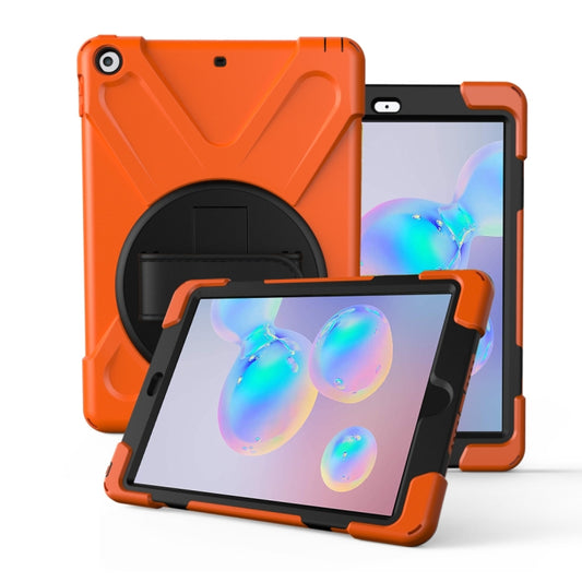 For Galaxy Tab S6 10.5 T860/T865/T867 2019  360 Degree Rotation PC + Silicone Protective Case with Holder & Hand-strap(Orange) - Tab S6 10.5 T860 / T865 by buy2fix | Online Shopping UK | buy2fix