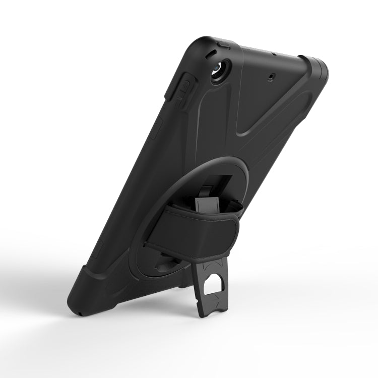 For Huawei MediaPad M6 10.8  360 Degree Rotation PC + Silicone Protective Case with Holder & Hand-strap(Dark Blue) - Huawei by buy2fix | Online Shopping UK | buy2fix