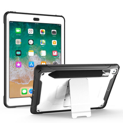 For iPad 9.7 (2018) & (2017)  360 Degree Rotation PC + Silicone Protective Case with Holder & Hand-strap(White) - iPad 9.7 (2018) & (2017) Cases by buy2fix | Online Shopping UK | buy2fix
