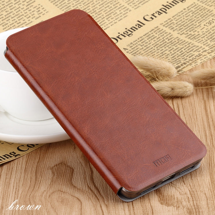 For Xiaomi RedMi K30 MOFI Rui Series Classical Leather Flip Leather Case With Bracket Embedded Steel Plate All-inclusive(Brown) - Xiaomi Cases by MOFI | Online Shopping UK | buy2fix