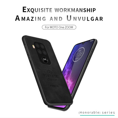 For Motorola One Zoom / One Pro PINWUYO Zun Series PC + TPU + Skin Waterproof And Anti-fall All-inclusive Protective Shell(Black) - Motorola Cases by PINWUYO | Online Shopping UK | buy2fix