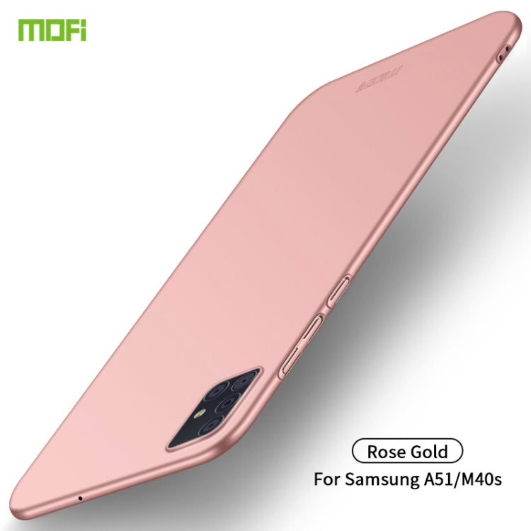 For Galaxy A51 MOFI Frosted PC Ultra-thin Hard Case(Rose Gold) - Galaxy Phone Cases by MOFI | Online Shopping UK | buy2fix