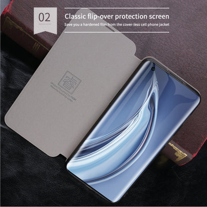 For Xiaomi Mi 10 Pro MOFI Rui Series Classical Leather Embedded Steel Plate All-inclusive Horizontal Flip PU Leather Case(Blue) - Xiaomi Cases by MOFI | Online Shopping UK | buy2fix