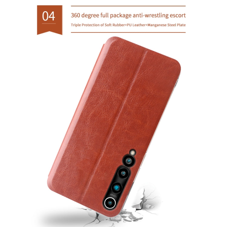 For Xiaomi Mi 10 Pro MOFI Rui Series Classical Leather Embedded Steel Plate All-inclusive Horizontal Flip PU Leather Case(Red) - Xiaomi Cases by MOFI | Online Shopping UK | buy2fix