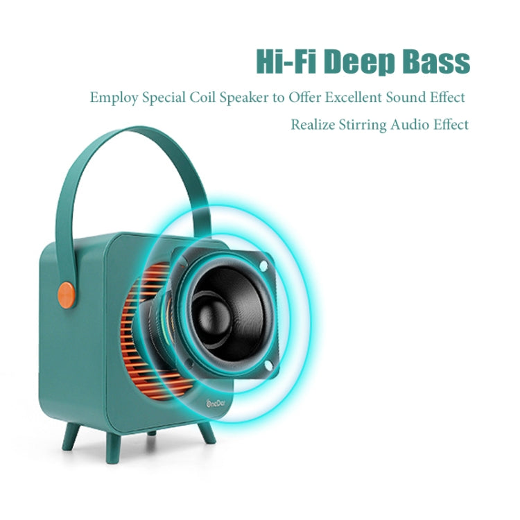 Oneder V9 Fabric Portable Wireless Bluetooth Speaker Portable Card Subwoofer Creative Gift Mini Speaker(Cyan) - Desktop Speaker by OneDer | Online Shopping UK | buy2fix
